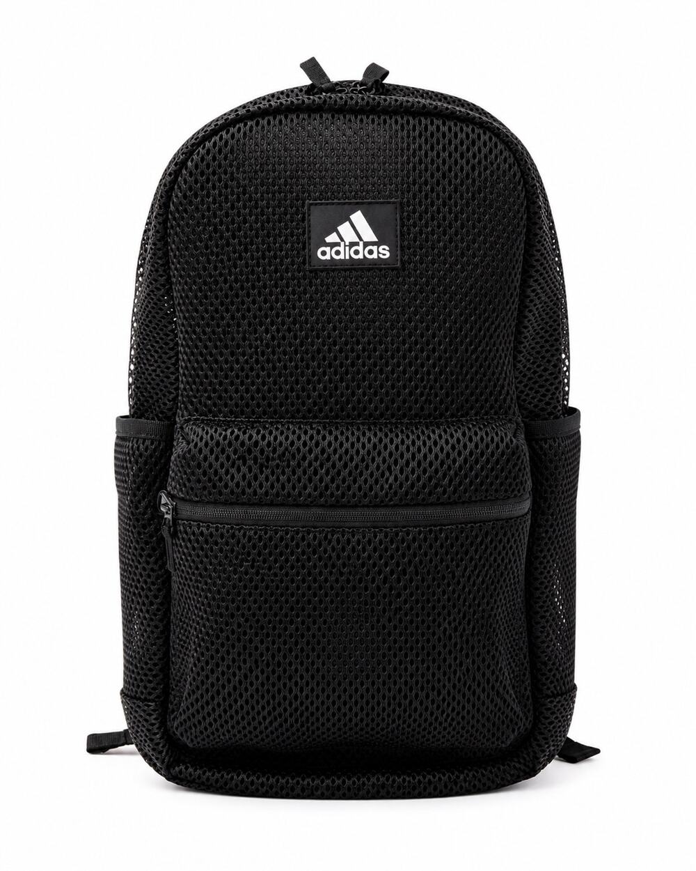Adidas Hermosa 2 II Mesh Backpack Black See Through School Beach Gym Bag 29L NWT